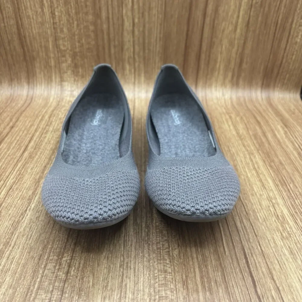 Allbirds Tree Breezers‎ Gray Knit Slip-On Round Toe Ballet Flats Women’s Size 9
